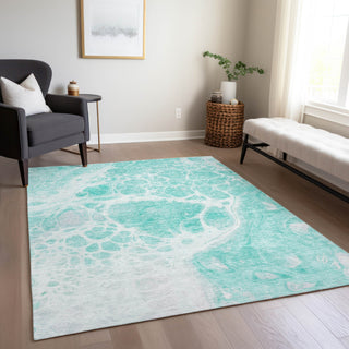 Piper Looms Chantille Modern ACN682 Aqua Area Rug