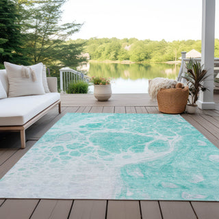 Piper Looms Chantille Modern ACN682 Aqua Area Rug