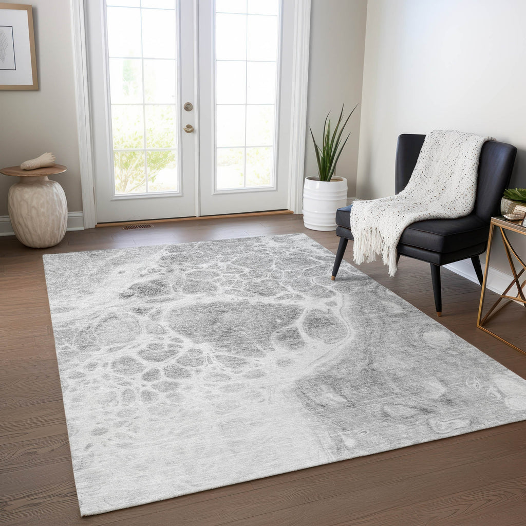 Piper Looms Chantille Modern ACN682 Gray Area Rug Lifestyle Image Feature
