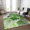 Piper Looms Chantille Modern ACN682 Lime Area Rug Lifestyle Image Feature