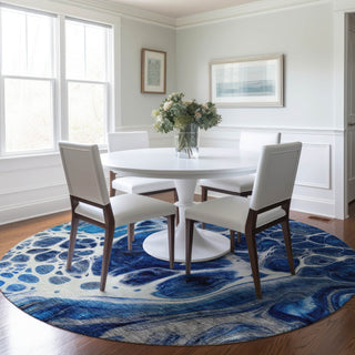 Piper Looms Chantille Modern ACN682 Navy Area Rug