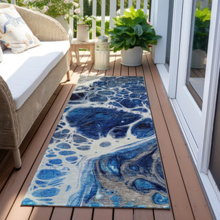 Piper Looms Chantille Modern ACN682 Navy Area Rug