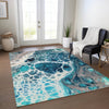 Piper Looms Chantille Modern ACN682 Teal Area Rug Lifestyle Image Feature