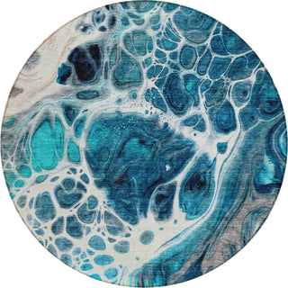 Piper Looms Chantille Modern ACN682 Teal Area Rug