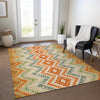 Piper Looms Chantille Geometric ACN683 Beige Area Rug Lifestyle Image Feature