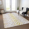 Piper Looms Chantille Geometric ACN683 Pearl Area Rug Lifestyle Image Feature