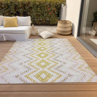 Piper Looms Chantille Geometric ACN683 Pearl Area Rug