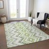 Piper Looms Chantille Geometric ACN684 Aloe Area Rug Lifestyle Image Feature