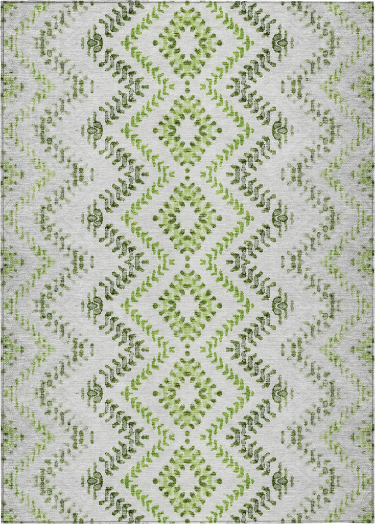 Piper Looms Chantille Geometric ACN684 Aloe Area Rug