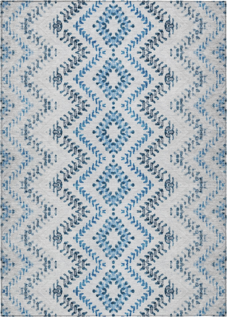 Piper Looms Chantille Geometric ACN684 Blue Area Rug