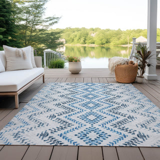 Piper Looms Chantille Geometric ACN684 Blue Area Rug