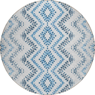 Piper Looms Chantille Geometric ACN684 Blue Area Rug