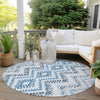 Piper Looms Chantille Geometric ACN684 Blue Area Rug