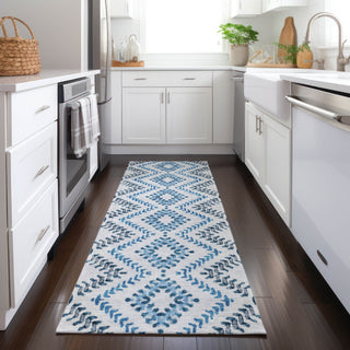 Piper Looms Chantille Geometric ACN684 Blue Area Rug