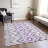 Piper Looms Chantille Geometric ACN684 Purple Area Rug