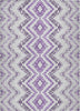 Piper Looms Chantille Geometric ACN684 Purple Area Rug