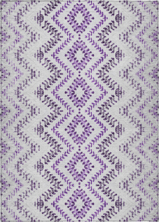 Piper Looms Chantille Geometric ACN684 Purple Area Rug