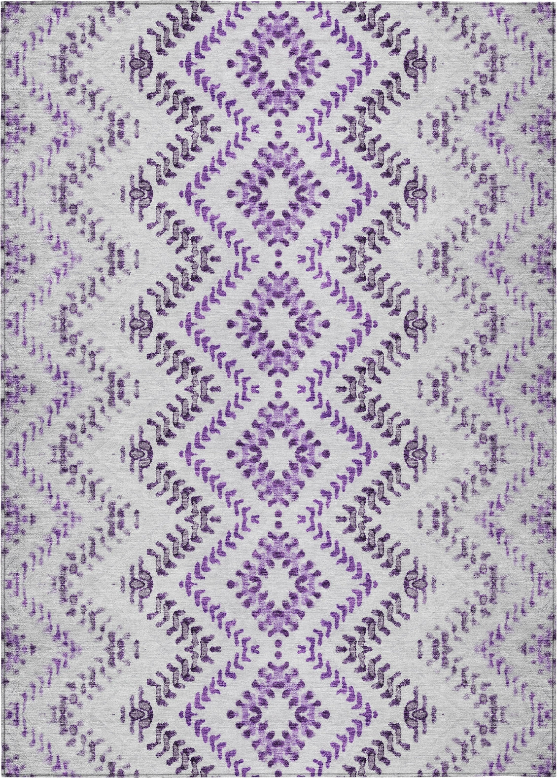 Piper Looms Chantille Geometric ACN684 Purple Area Rug