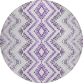 Piper Looms Chantille Geometric ACN684 Purple Area Rug