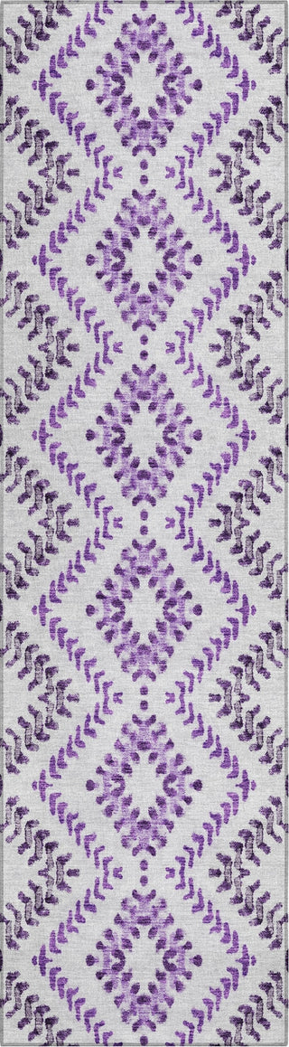 Piper Looms Chantille Geometric ACN684 Purple Area Rug