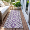 Piper Looms Chantille Geometric ACN684 Purple Area Rug