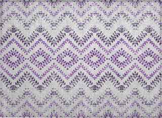 Piper Looms Chantille Geometric ACN684 Purple Area Rug