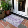 Piper Looms Chantille Geometric ACN684 Purple Area Rug