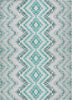 Piper Looms Chantille Geometric ACN684 Teal Area Rug