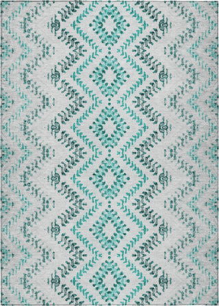 Piper Looms Chantille Geometric ACN684 Teal Area Rug