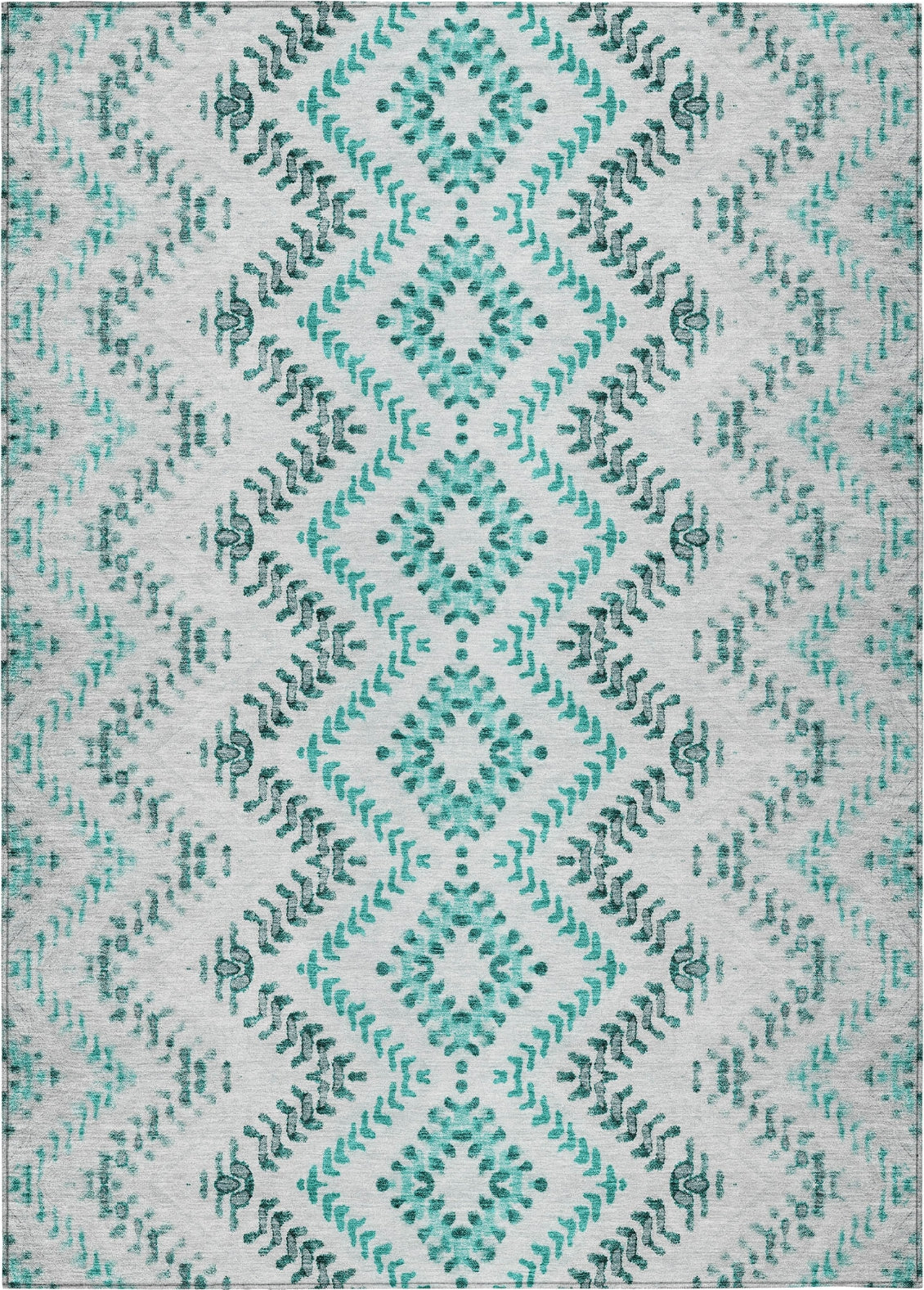 Piper Looms Chantille Geometric ACN684 Teal Area Rug