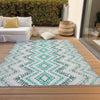Piper Looms Chantille Geometric ACN684 Teal Area Rug