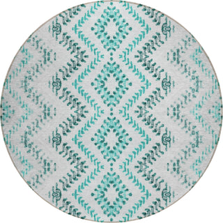 Piper Looms Chantille Geometric ACN684 Teal Area Rug