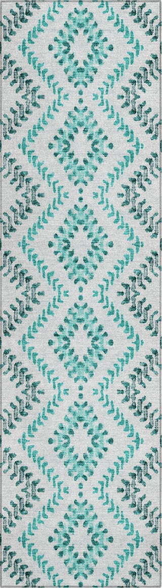 Piper Looms Chantille Geometric ACN684 Teal Area Rug