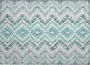 Piper Looms Chantille Geometric ACN684 Teal Area Rug