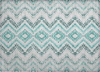 Piper Looms Chantille Geometric ACN684 Teal Area Rug