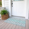 Piper Looms Chantille Geometric ACN684 Teal Area Rug