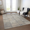 Piper Looms Chantille Patchwork ACN685 Beige Area Rug Lifestyle Image Feature