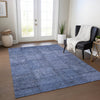 Piper Looms Chantille Patchwork ACN685 Blue Area Rug Lifestyle Image Feature