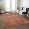 Piper Looms Chantille Patchwork ACN685 Salmon Area Rug Lifestyle Image Feature