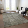 Piper Looms Chantille Patchwork ACN685 Taupe Area Rug Lifestyle Image Feature