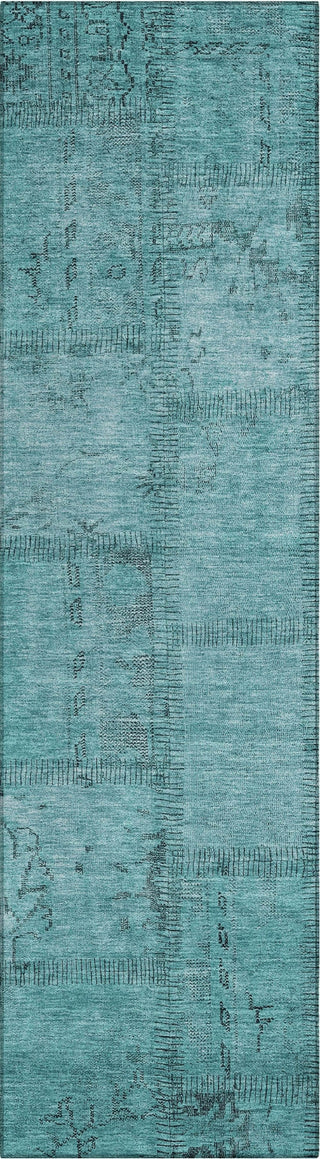 Piper Looms Chantille Patchwork ACN685 Teal Area Rug