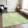 Piper Looms Chantille Striped ACN686 Aloe Area Rug