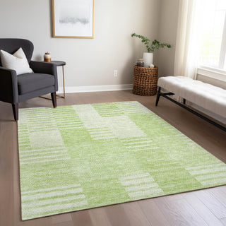 Piper Looms Chantille Striped ACN686 Aloe Area Rug