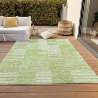 Piper Looms Chantille Striped ACN686 Aloe Area Rug