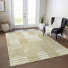 Piper Looms Chantille Striped ACN686 Beige Area Rug Lifestyle Image Feature
