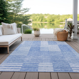 Piper Looms Chantille Striped ACN686 Blue Area Rug