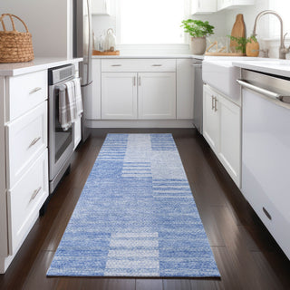 Piper Looms Chantille Striped ACN686 Blue Area Rug