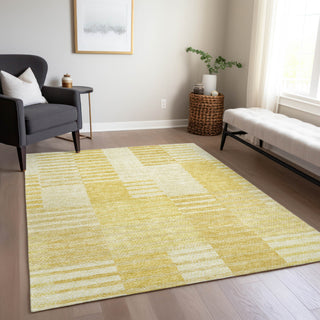 Piper Looms Chantille Striped ACN686 Honey Area Rug