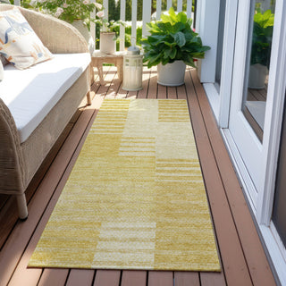 Piper Looms Chantille Striped ACN686 Honey Area Rug