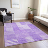 Piper Looms Chantille Striped ACN686 Lavender Area Rug